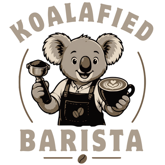 Koalafied Barista Coffee T-Shirt Design By Tomi