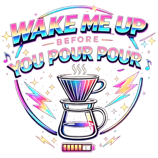 Wake Me Up Before You Pour Pour 80s Coffee T-Shirt Design By Tomi
