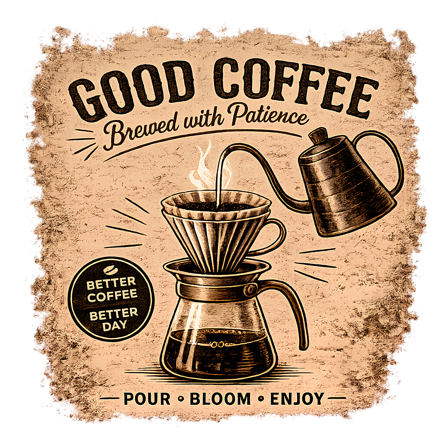 Good Coffee Pour Over Graphic T-Shirt