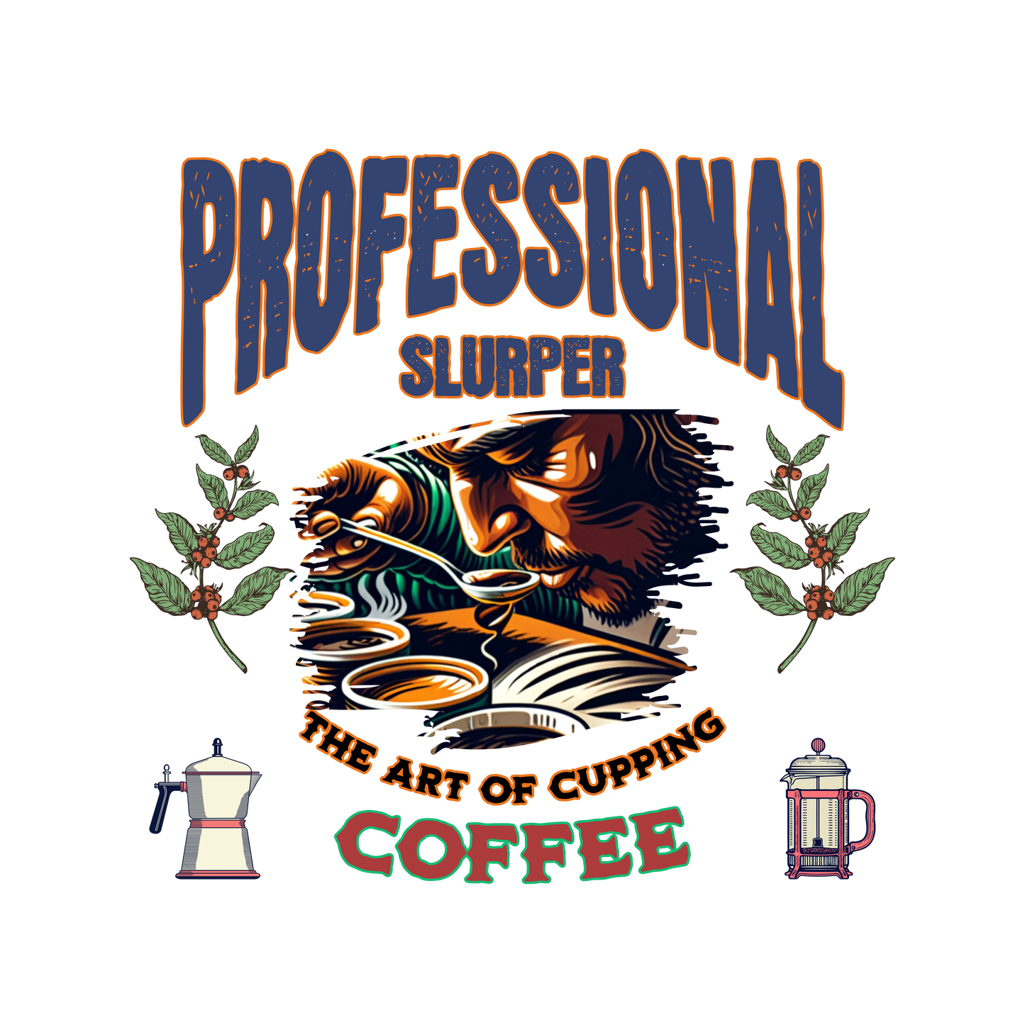 Coffee Cupping Enthusiasts Retro T-Shirt – Distressed Design for Coffee Lovers