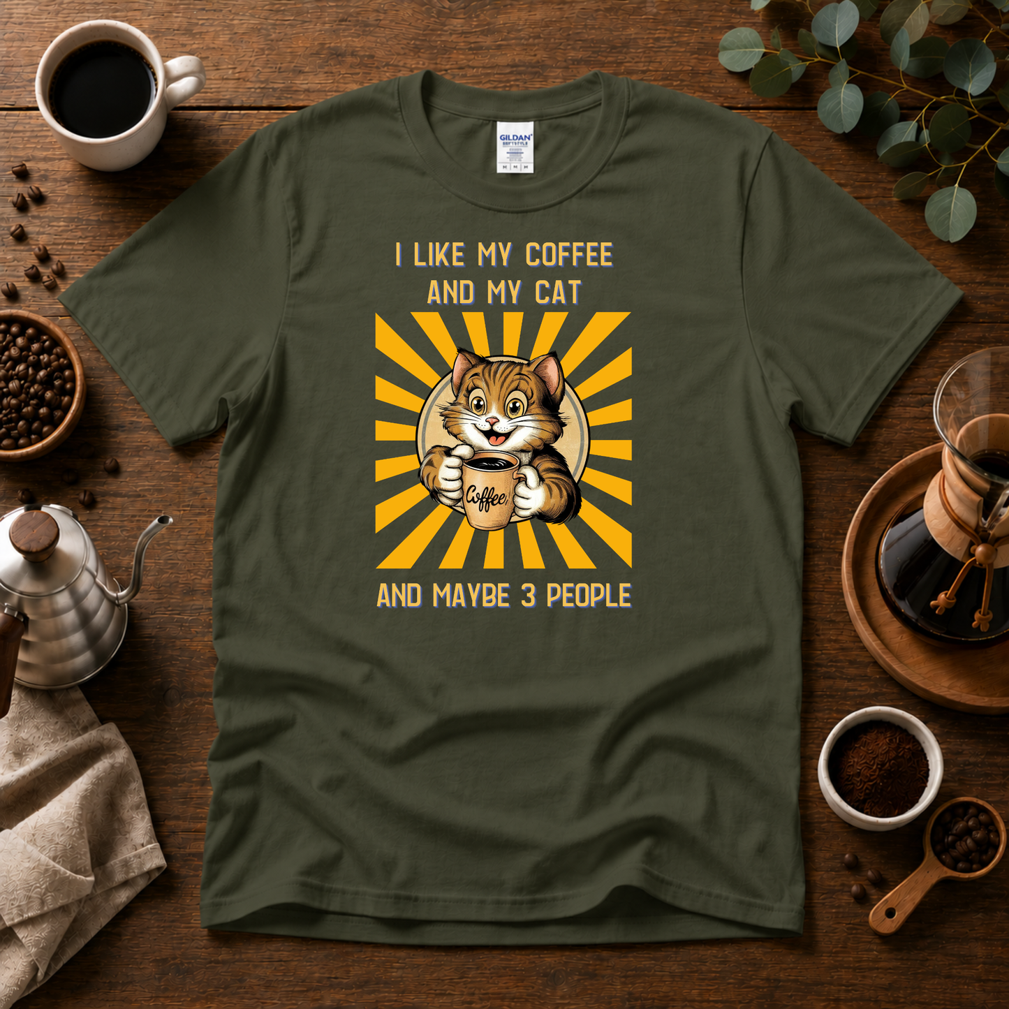 I like my Coffee and my Cat T-shirt