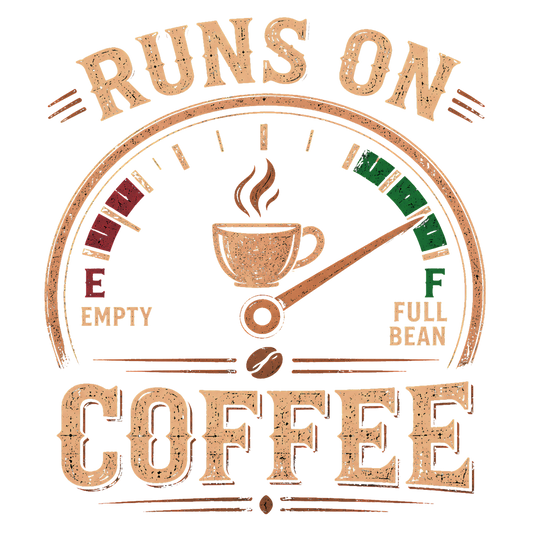 Runs On Coffee T-Shirt Design By Tomi