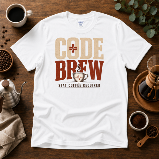 Code Brew - Stat Coffee Required T-Shirt Design By Tomi