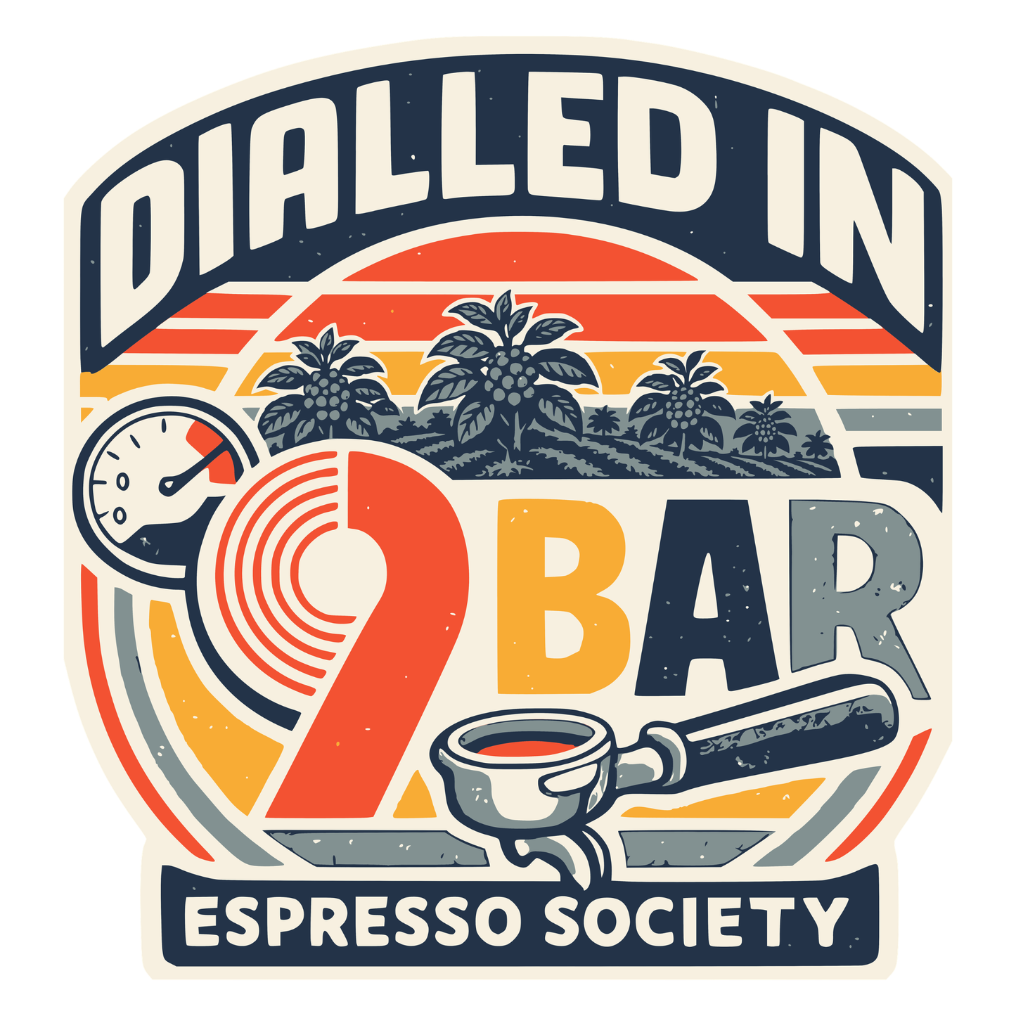 Dialled In 9 Bar - Espresso Society Coffee T-Shirt
