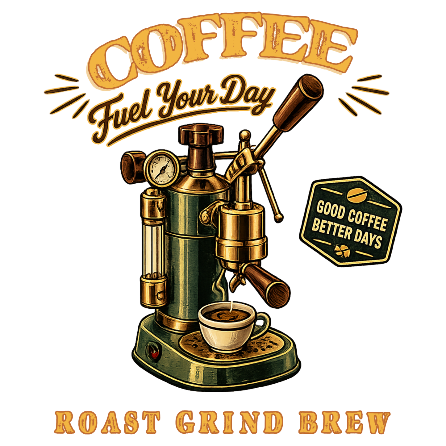 Coffee Machine - Fuel Your Day T-Shirt