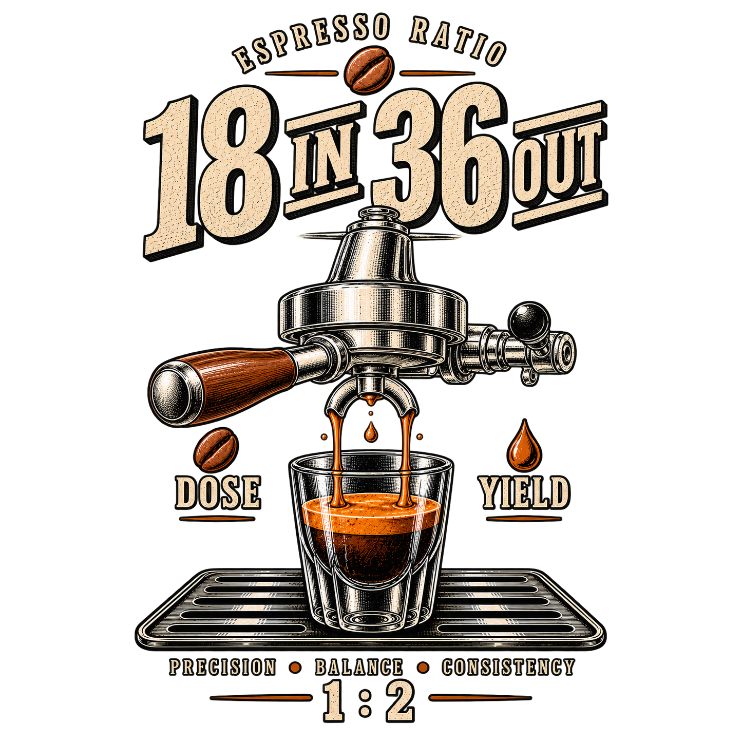 18 In 36 Out Coffee T-shirt