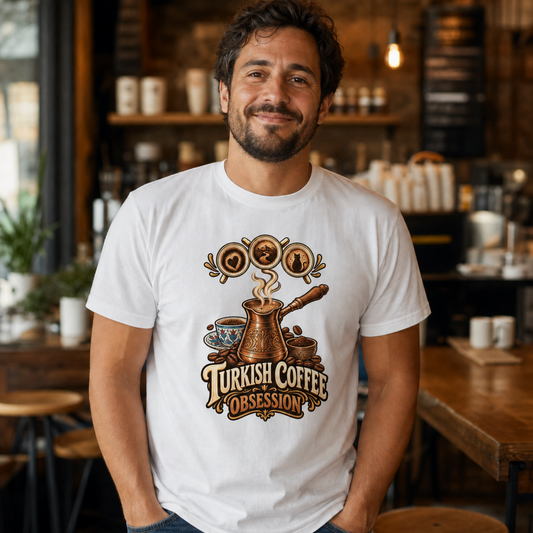 Turkish Coffee Obsession Coffee T-shirt Design By Tomi