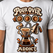 Pour Over Addict Coffee T-shirt Design By Tomi