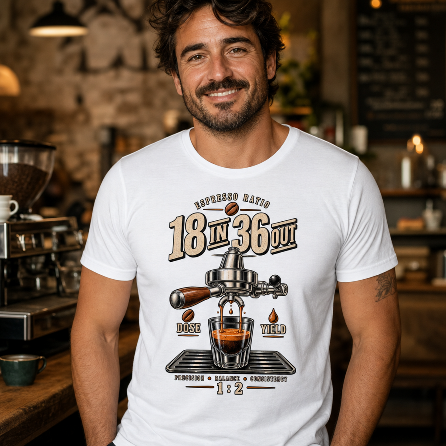 18 In 36 Out Espresso Coffee T-shirt Design By Tomi