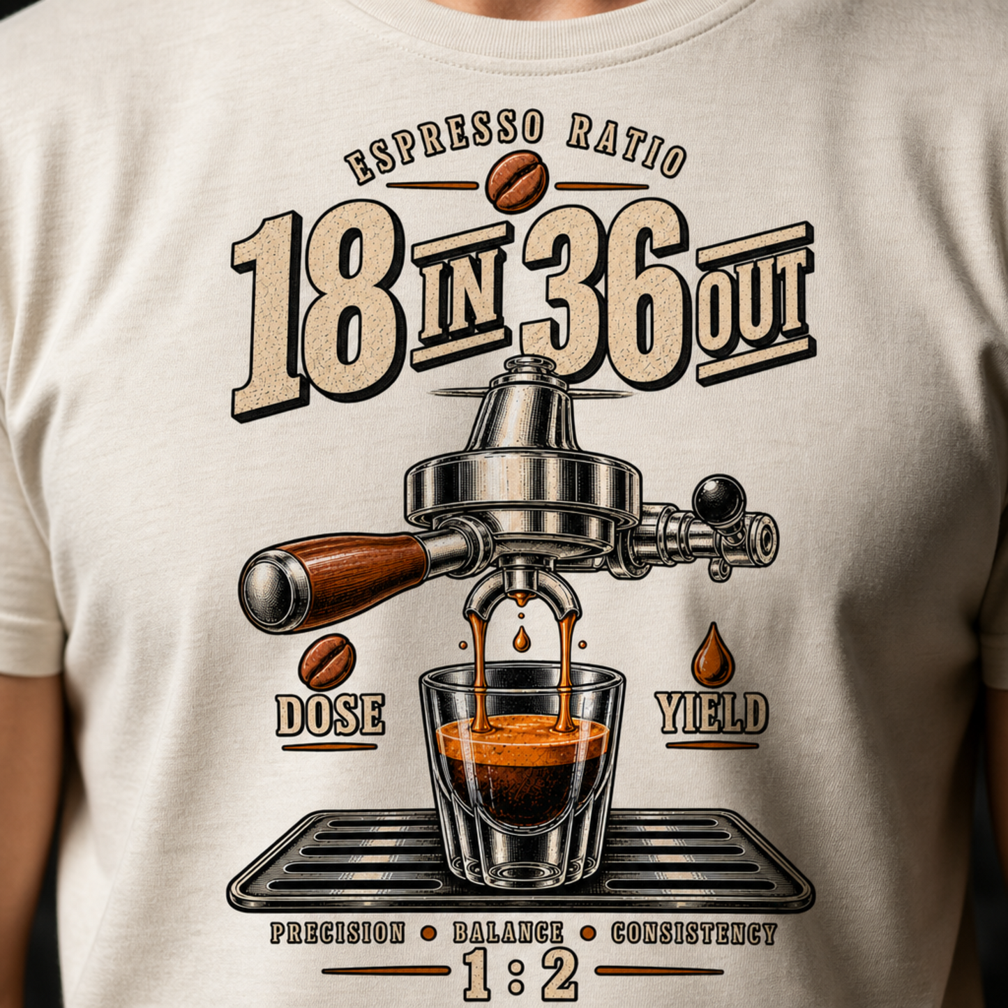 18 In 36 Out Espresso Coffee T-shirt Design By Tomi