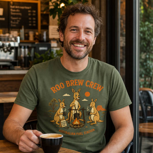 Roo Brew Crew - Australian Fuel Station T-Shirt My Store