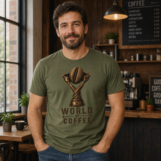World of Coffee Trophy Graphic T-Shirt My Store