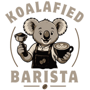 Koalafied Barista Coffee T-Shirt Design By Tomi