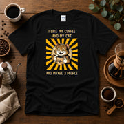 I like my Coffee and my Cat T-shirt Design By Tomi