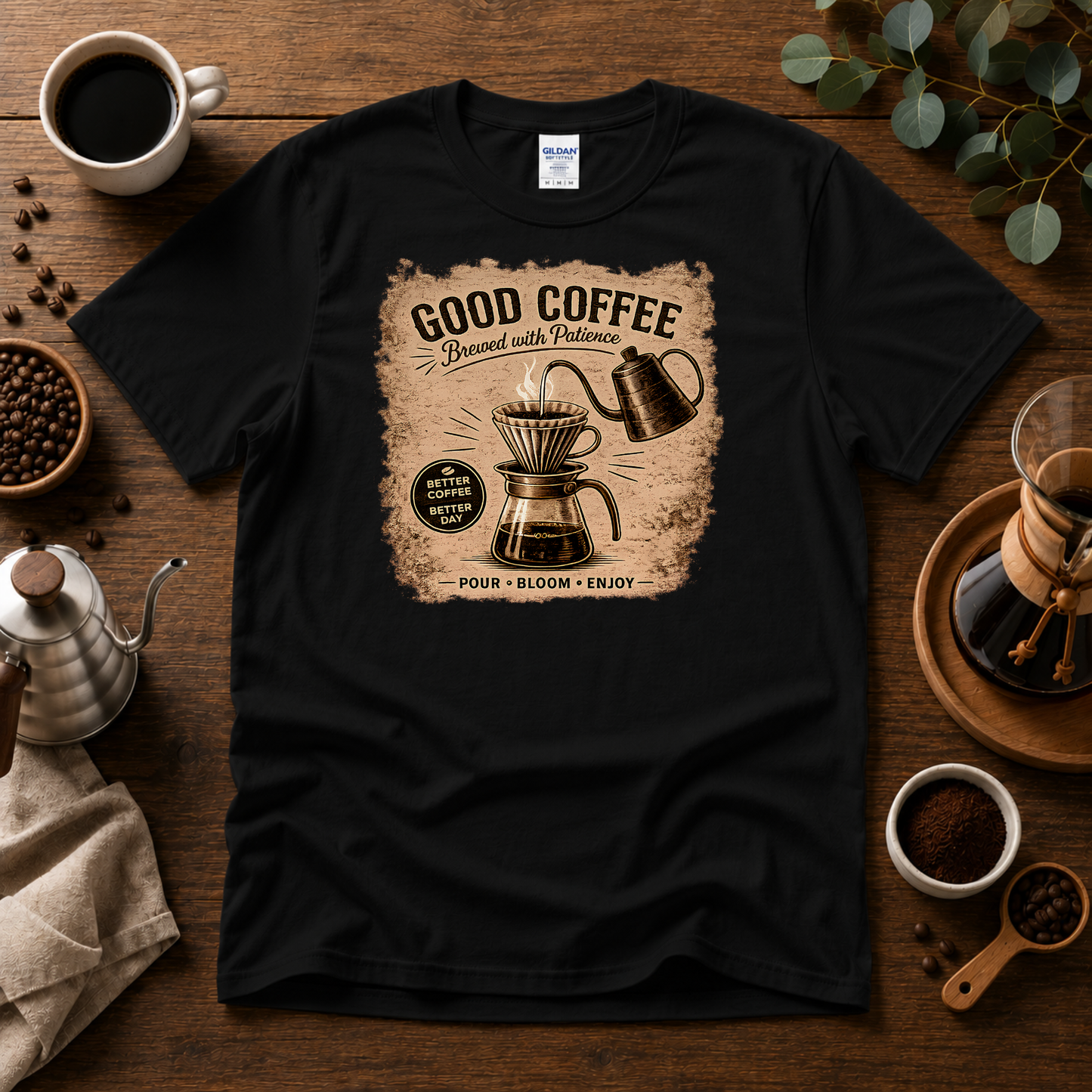Good Coffee Pour Over Graphic T-Shirt