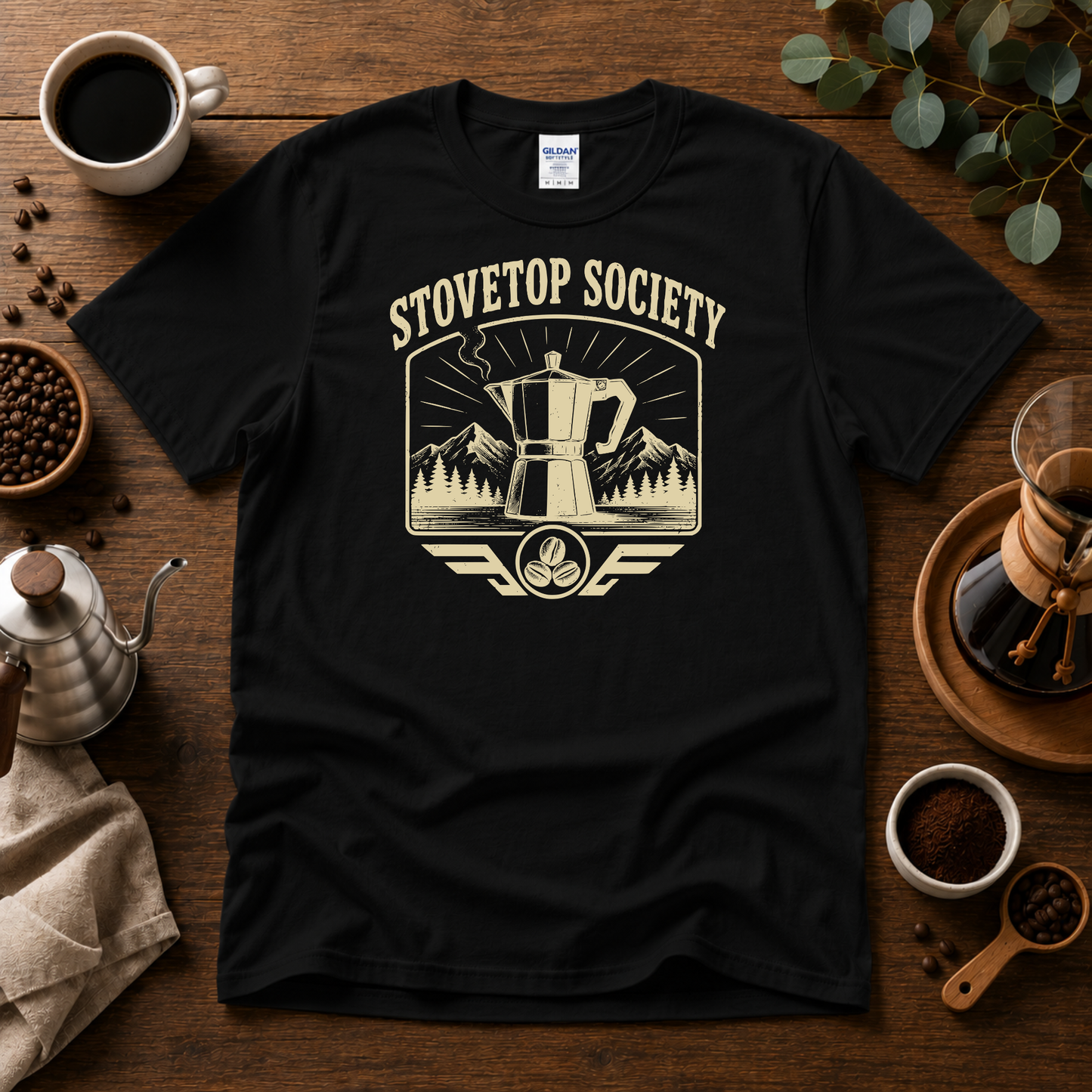 Stovetop Society Coffee T-Shirt