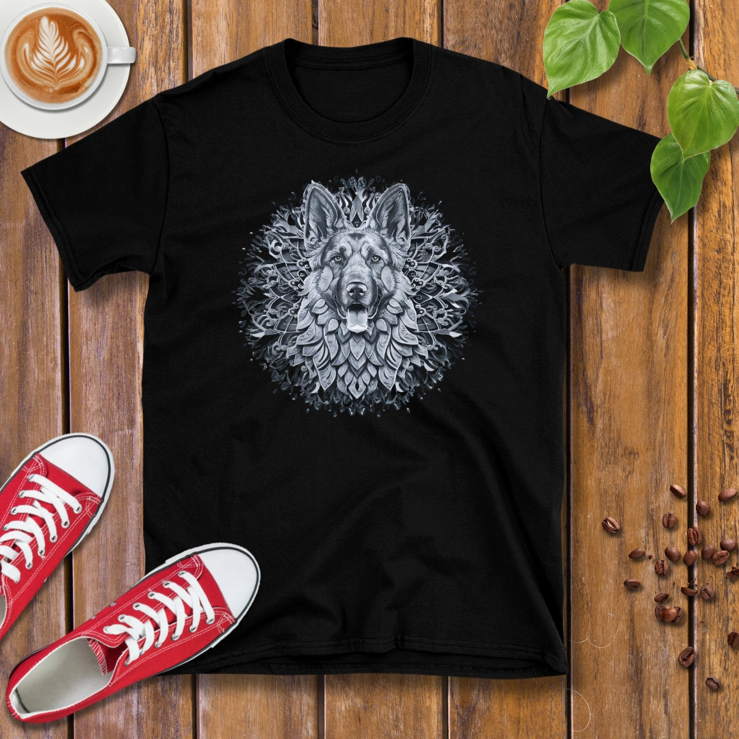 German Shepherd Dog Mandala T-Shirt