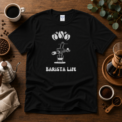 Barista Life T-Shirt #2– Retro E61 Group Handle