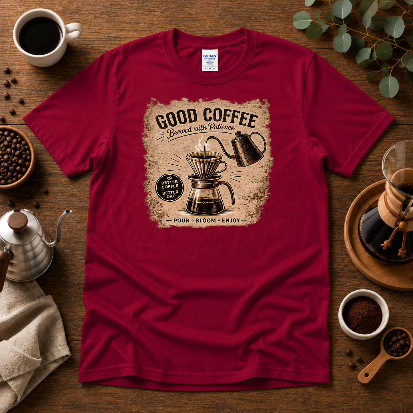 Good Coffee Pour Over Graphic T-Shirt