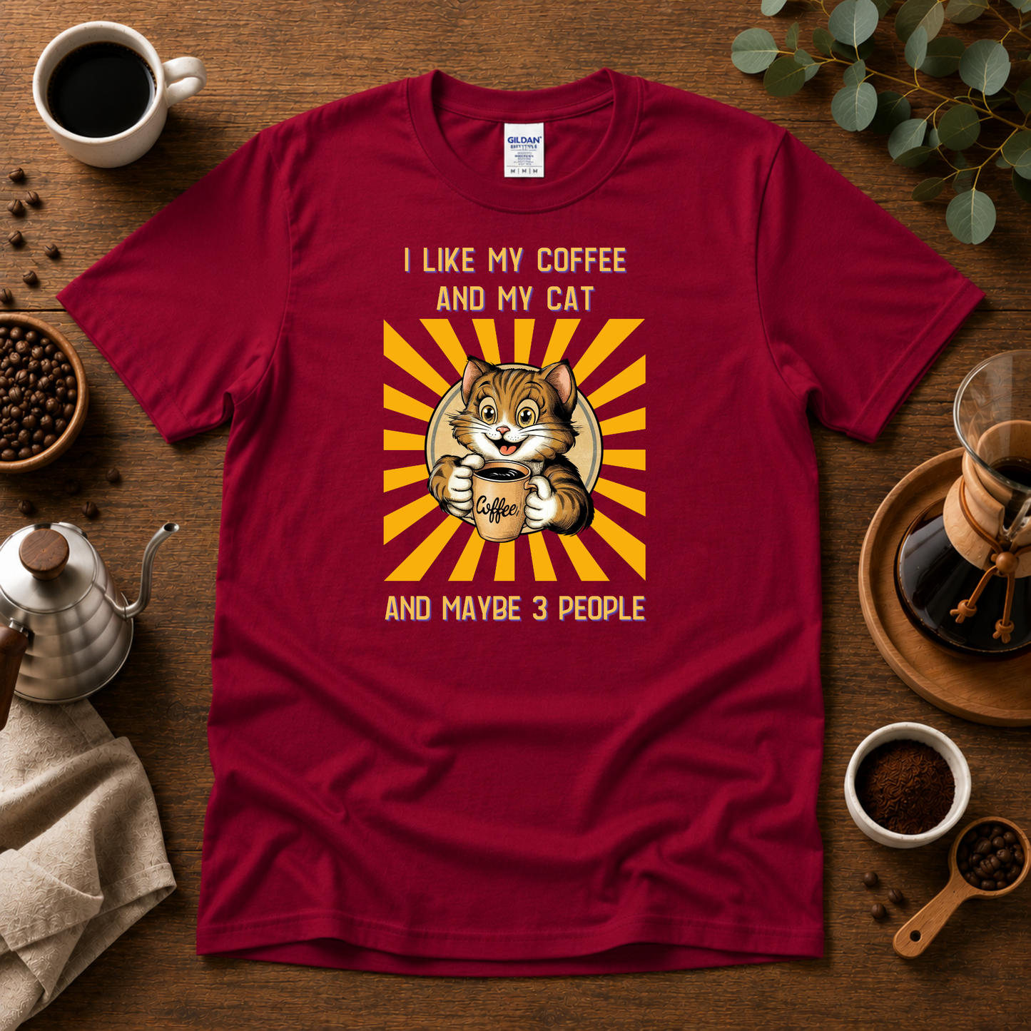 I like my Coffee and my Cat T-shirt