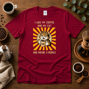 I like my Coffee and my Cat T-shirt Design By Tomi