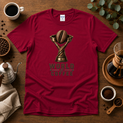 World of Coffee Trophy Graphic T-Shirt