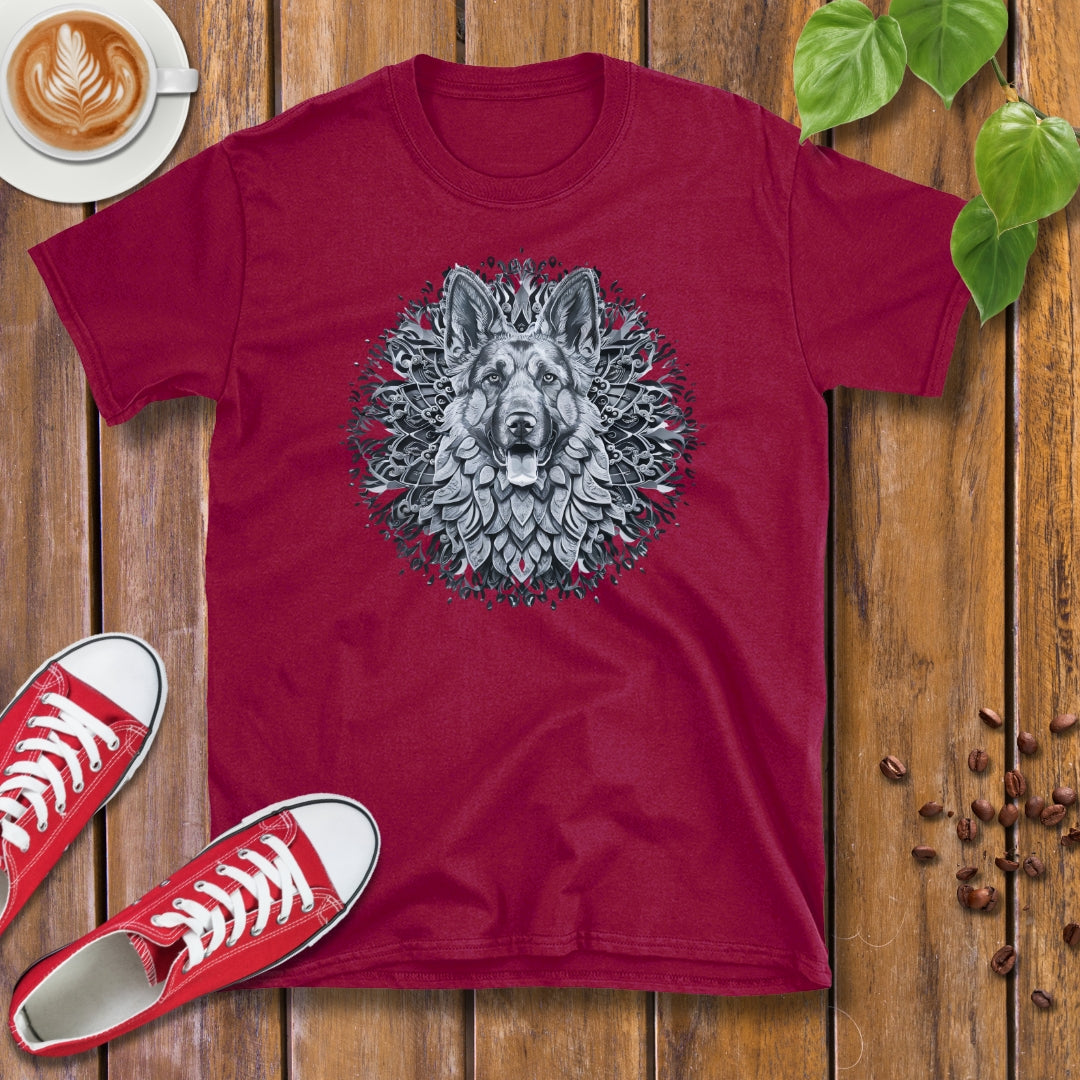 German Shepherd Dog Mandala T-Shirt