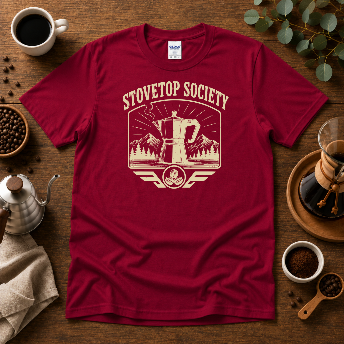 Stovetop Society Coffee T-Shirt