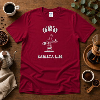 Barista Life T-Shirt #2– Retro E61 Group Handle