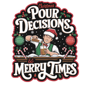 Christmas Pour Decisions T-Shirt – Christmas Theme Design, Cotton Unisex Casual Wear Tee Design By Tomi