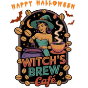 Happy Halloween, Witch's Brew Cafe Coffee T-Shirt Design By Tomi