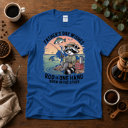 Father's Day Wishes T-Shirt – Coffee and Fishing Theme Design By Tomi