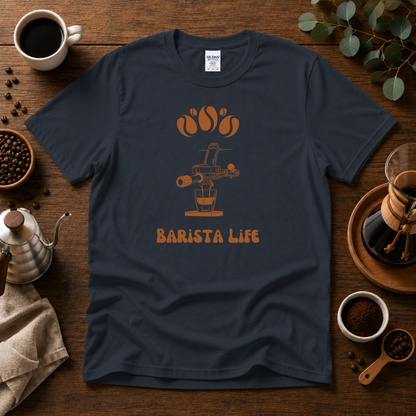 Barista Life T-Shirt – Retro E61 Group Handle