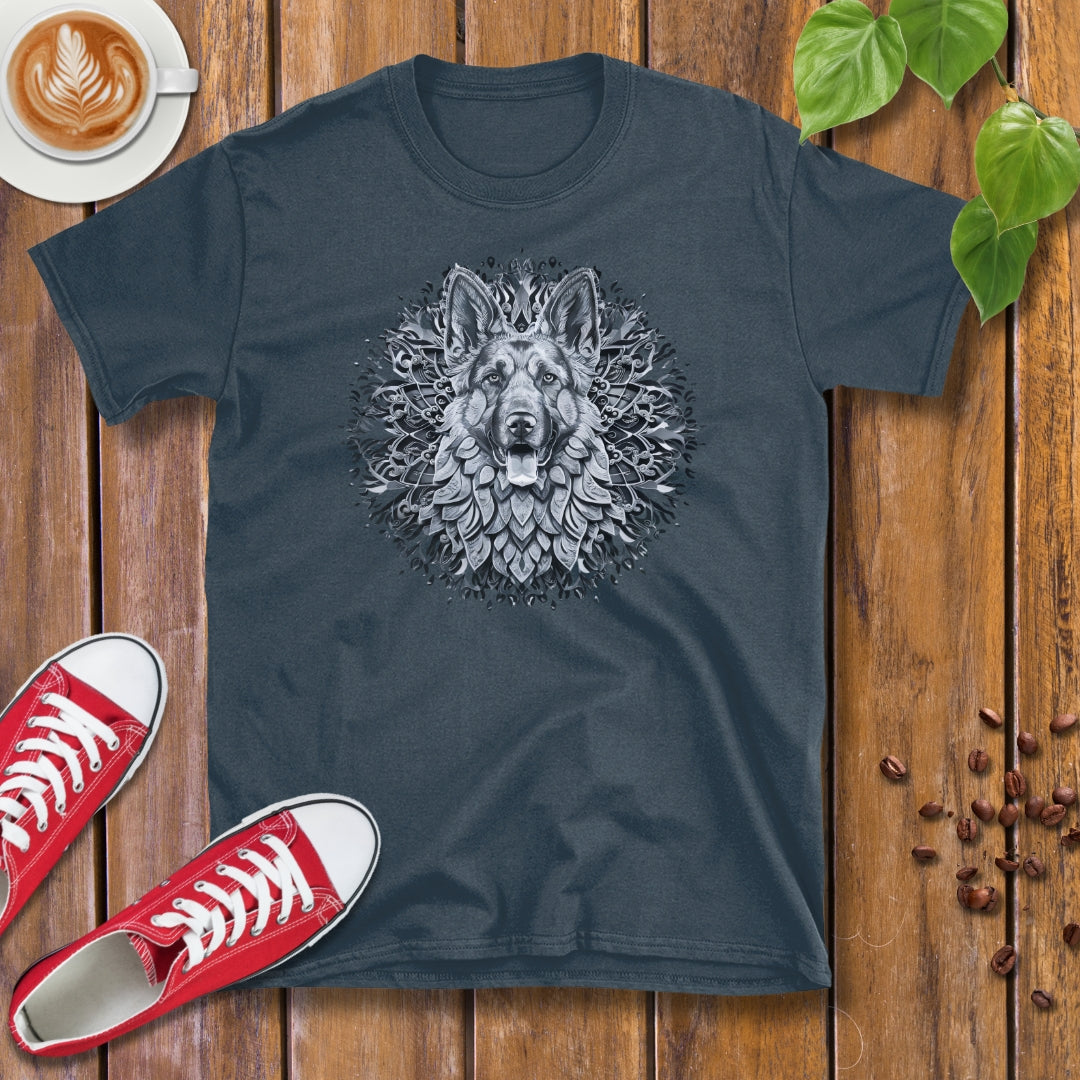 German Shepherd Dog Mandala T-Shirt