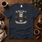 My Blood Type is Coffee T-Shirt Design By Tomi