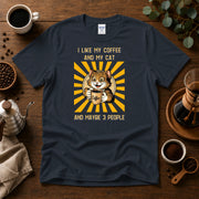 I like my Coffee and my Cat T-shirt Design By Tomi