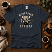 Koalafied Barista Coffee T-Shirt Design By Tomi