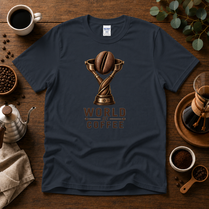 World of Coffee Trophy Graphic T-Shirt