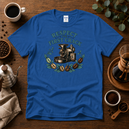 Respect the First Crack Roasting Coffee T-shirt Design By Tomi