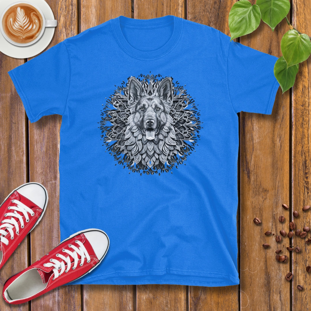 German Shepherd Dog Mandala T-Shirt