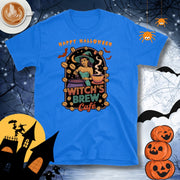 Happy Halloween, Witch's Brew Cafe Coffee T-Shirt Design By Tomi