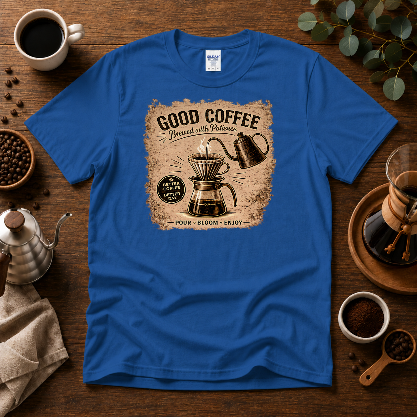 Good Coffee Pour Over Graphic T-Shirt