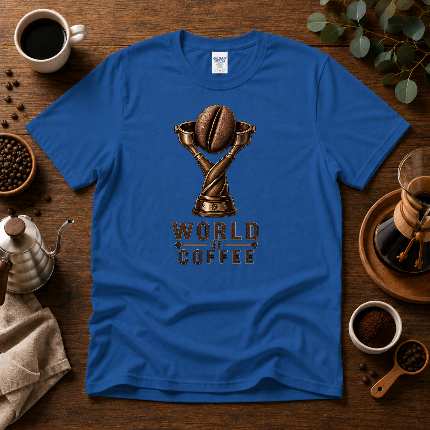World of Coffee Trophy Graphic T-Shirt
