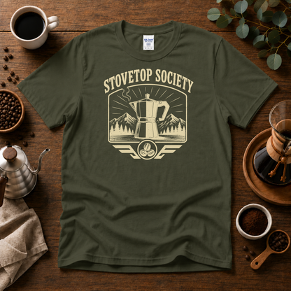 Stovetop Society Coffee T-Shirt