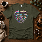 Wake Me Up Before You Pour Pour 80s Coffee T-Shirt Design By Tomi