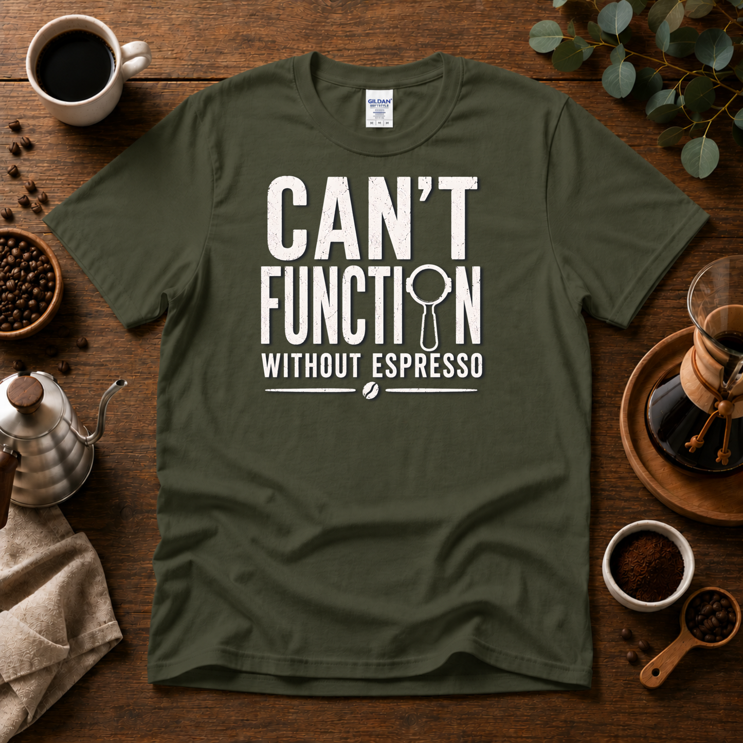 Can't Function Without Espresso Graphic T-Shirt