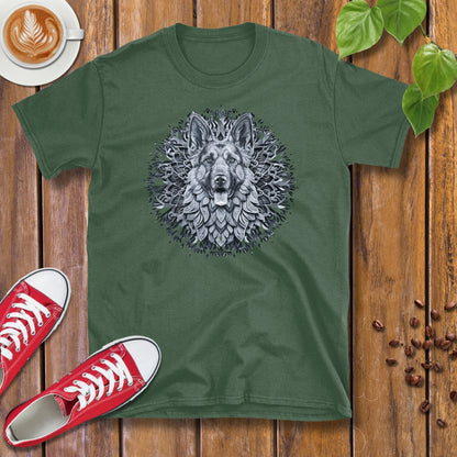 German Shepherd Dog Mandala T-Shirt