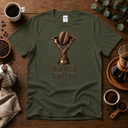 World of Coffee Trophy Graphic T-Shirt