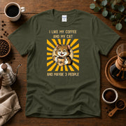 I like my Coffee and my Cat T-shirt Design By Tomi