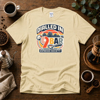 Dialled In 9 Bar - Espresso Society Coffee T-Shirt
